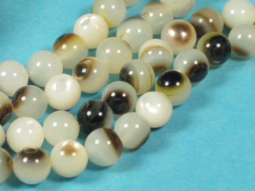 Blacklip beads ~0,6cm (x3)