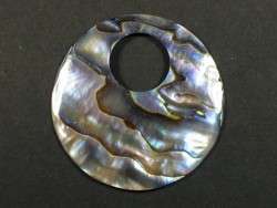 Paua-Abalone Scheibe 3,7cm m/1,3Bohrung