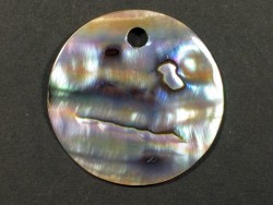Paua disc 4cm w/0,4drill-hole