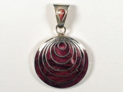 Spondylus pendant from Peru 950-silver 2,1cm